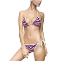 Buffalo Red White Blue Wavy Stripe Bikini