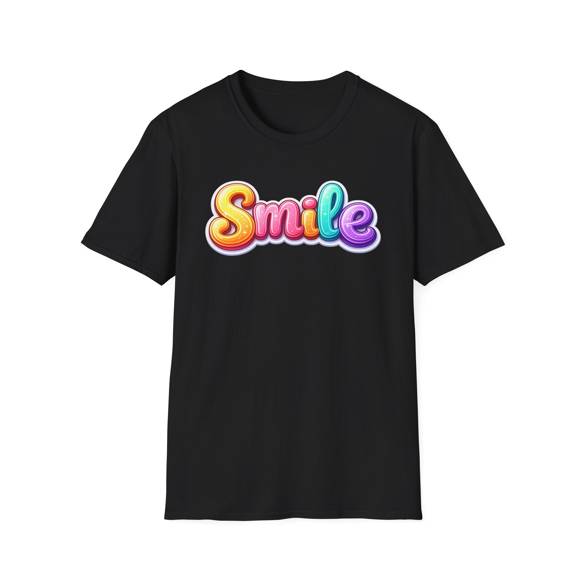 Smile colorful bubble text T-Shirt | rainbow typography