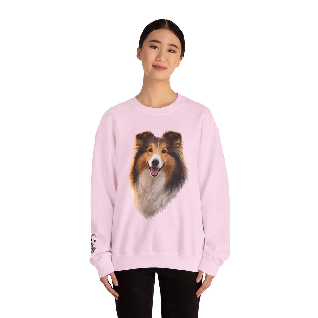 Smiling Collie Crewneck Sweatshirt | Collie Face Pullover