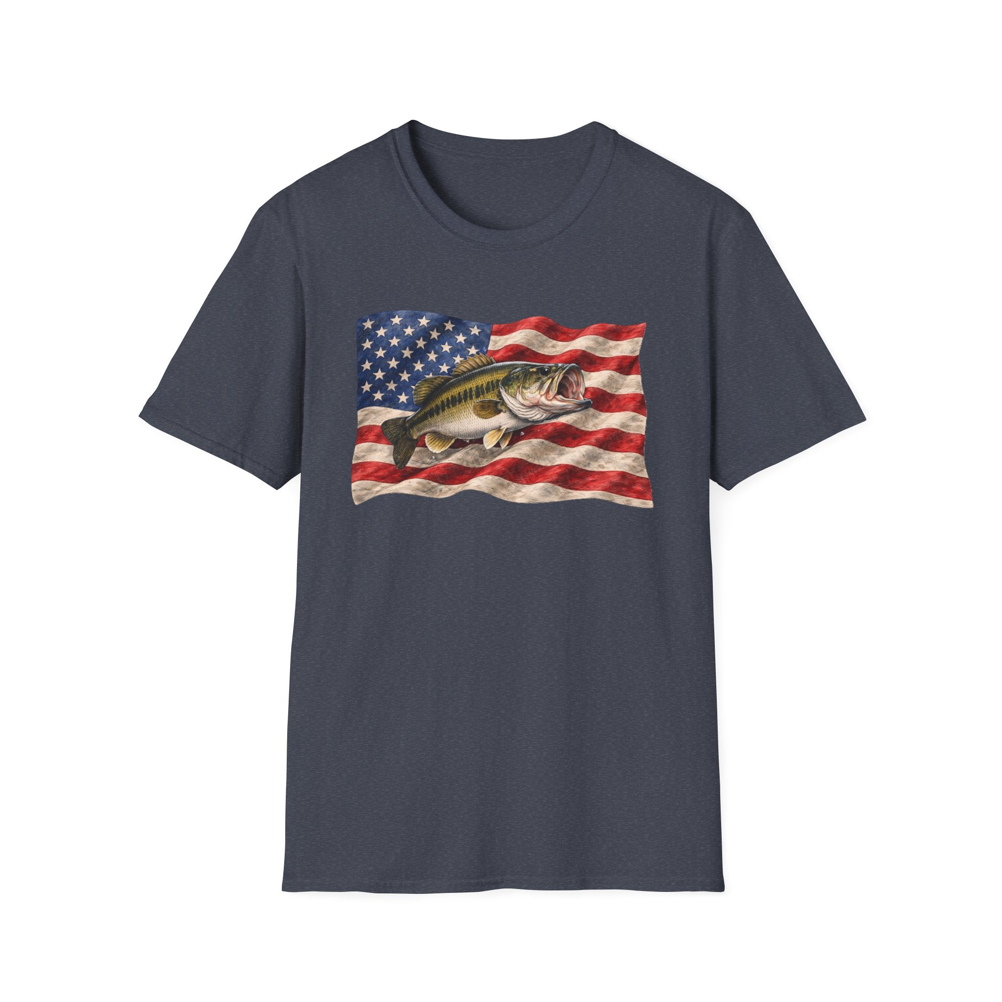 Bass American Flag Unisex Softstyle T-Shirt