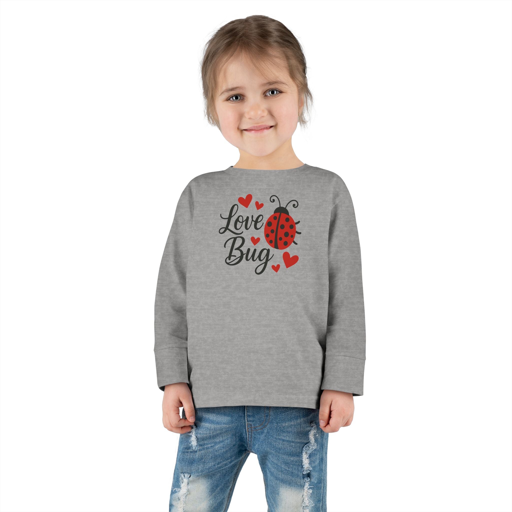 Love Bug Valentine's Toddler Long Sleeve Tee