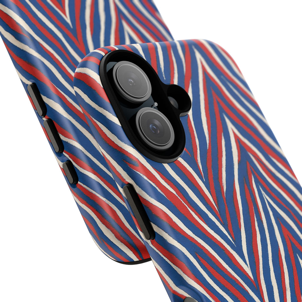 Red White Blue Zebra Stripe Tough Case | Patriotic Phone Cover