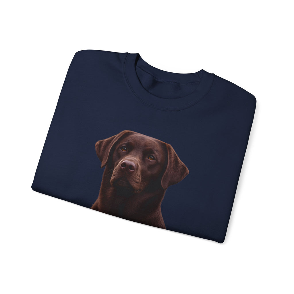 Chocolate Labrador Portrait Sweatshirt | Dog Face Crewneck