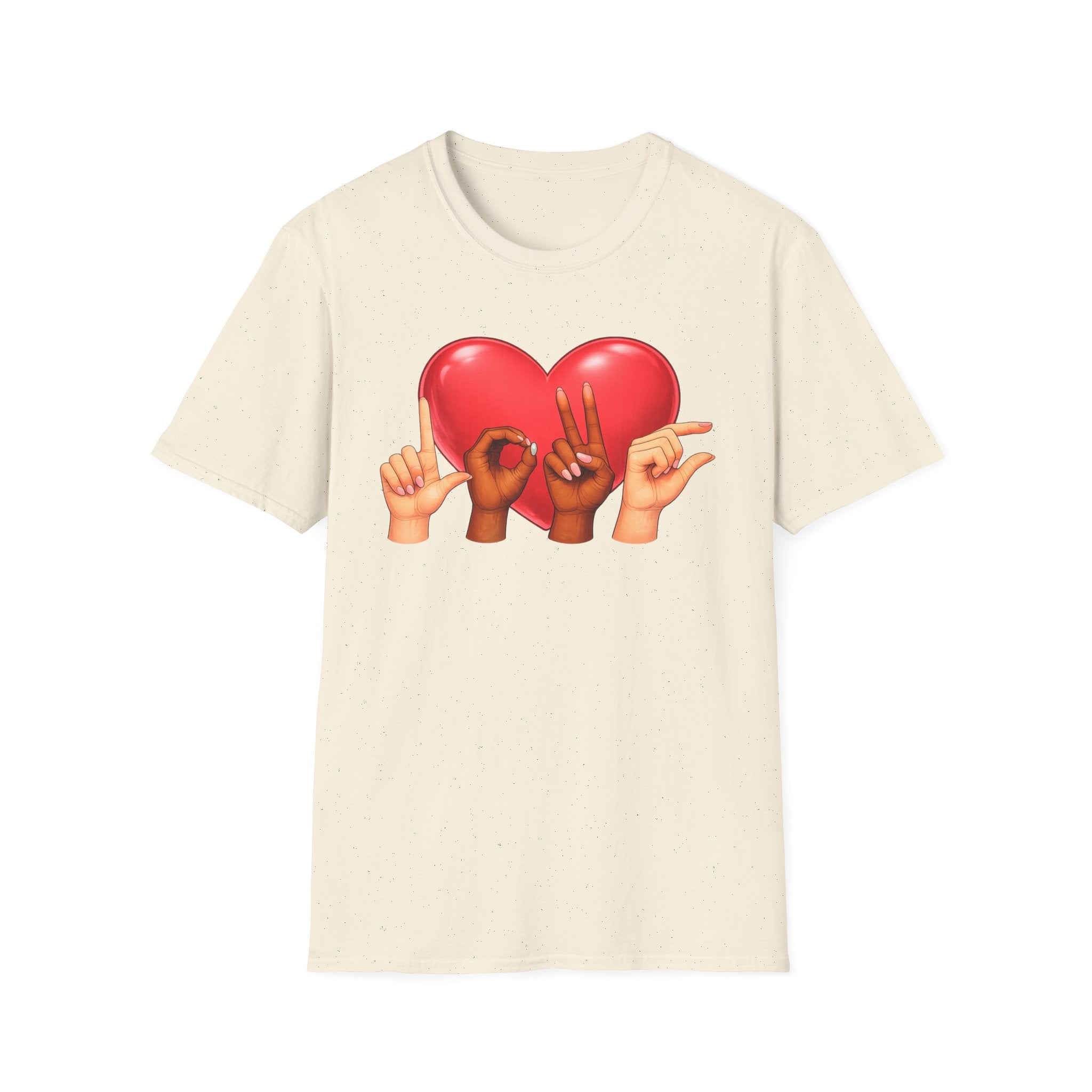 ASL Hands Love Heart T-Shirt | Hand Sign Heart Tee