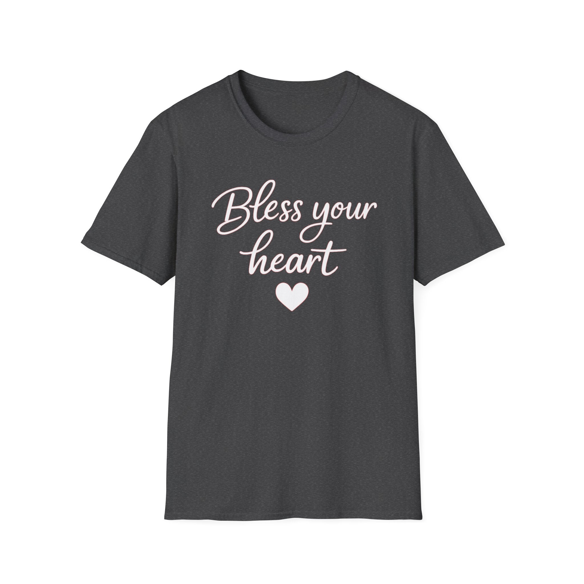 Bless Your Heart T-Shirt | Southern Phrase, Script Heart Design