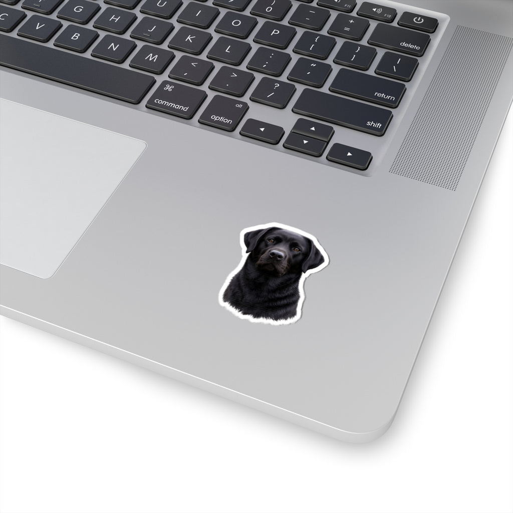 Black Labrador Retriever Portrait Sticker | Kiss-Cut Dog Sticker