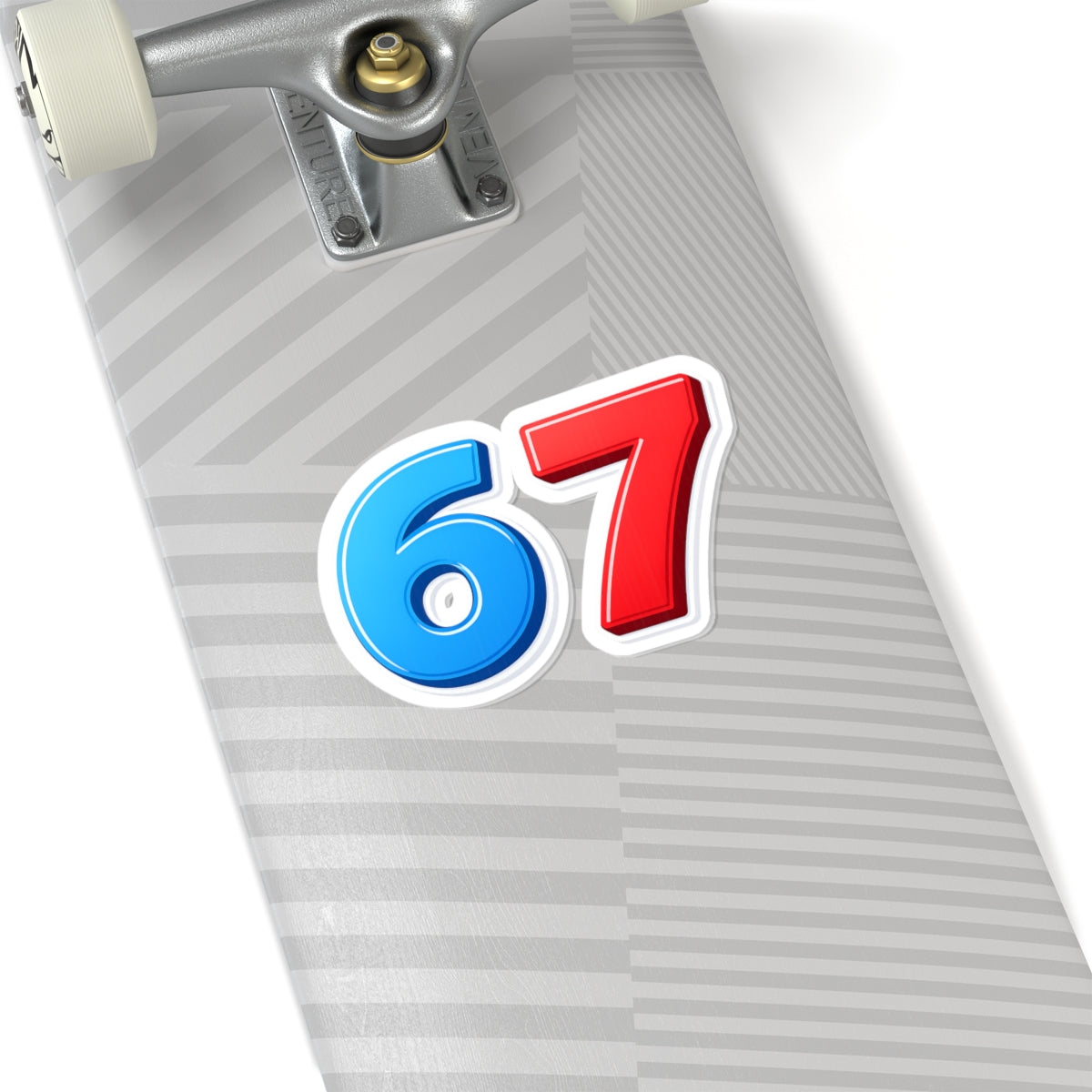 67 Humor Sticker | Kiss-Cut Number Decal