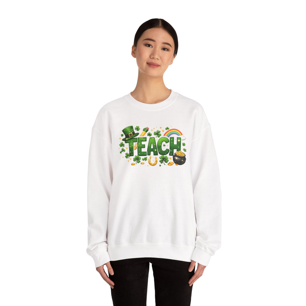 Teach St. Patrick's Day Crewneck Sweatshirt