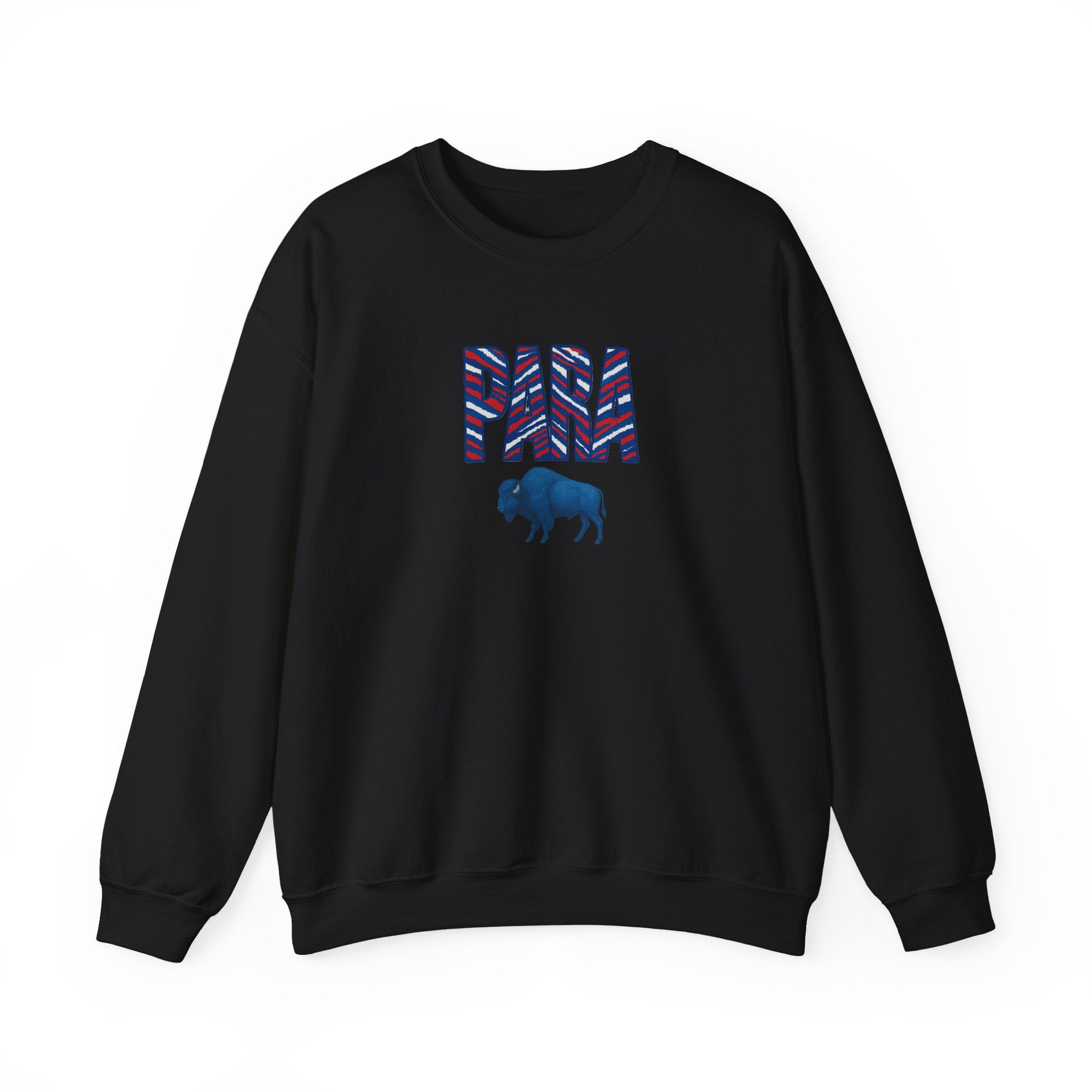 PARA buffalo graphic Sweatshirt | striped text buffalo silhouette