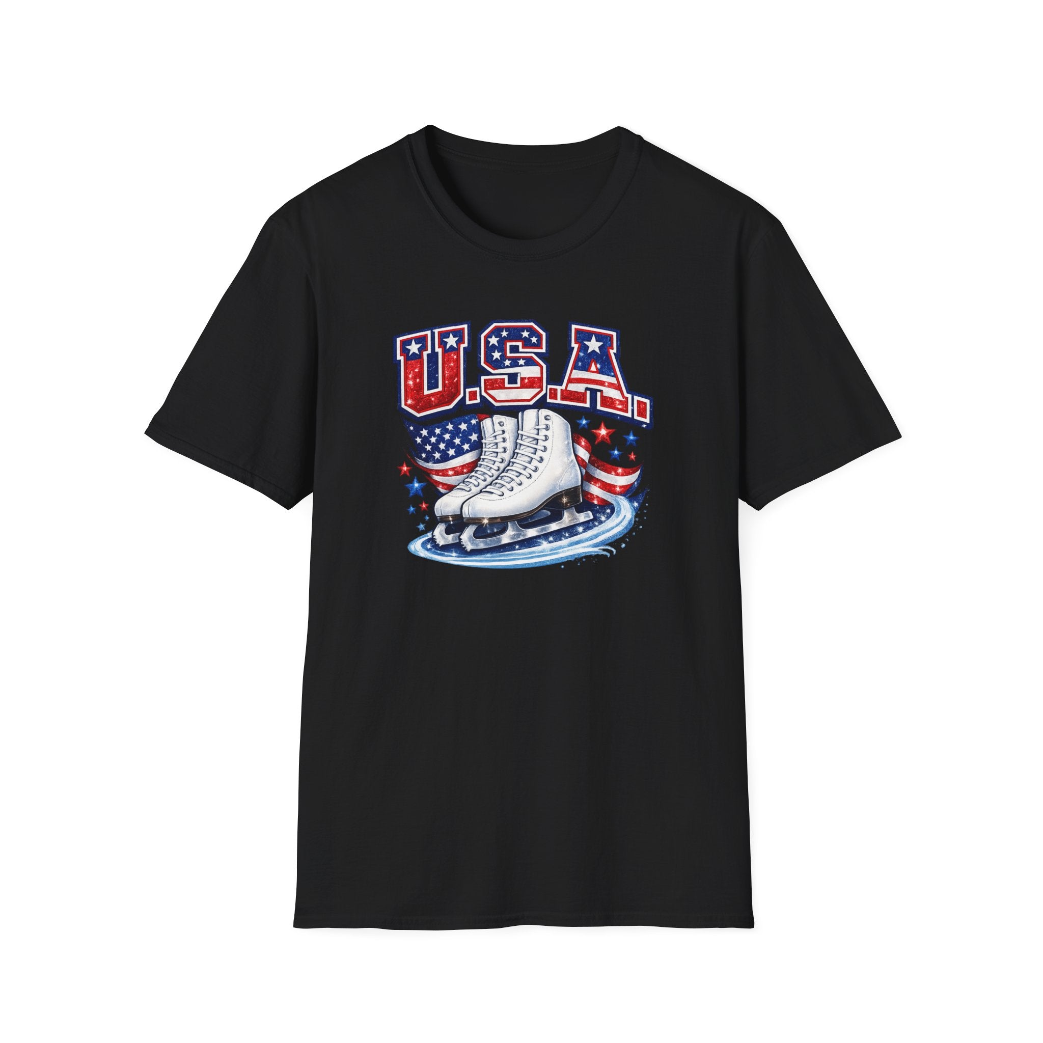 U.S.A. figure skating Unisex Softstyle T-Shirt