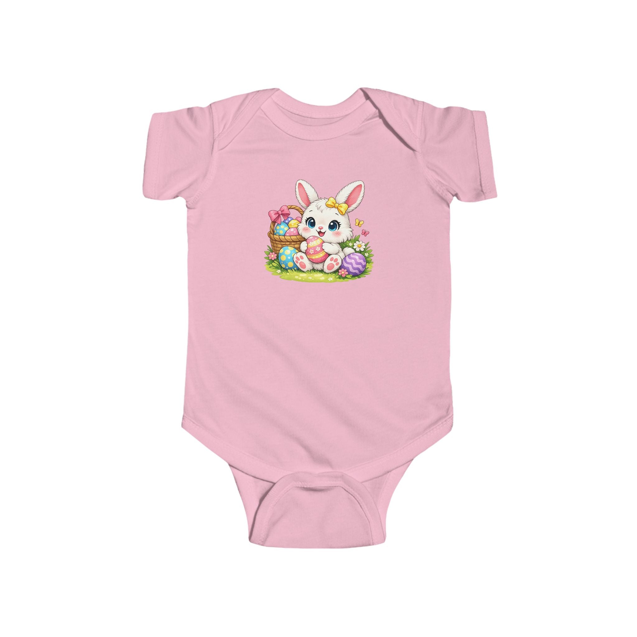 Easter Bunny Infant Bodysuit — Cute Pastel Bunny & Easter Eggs