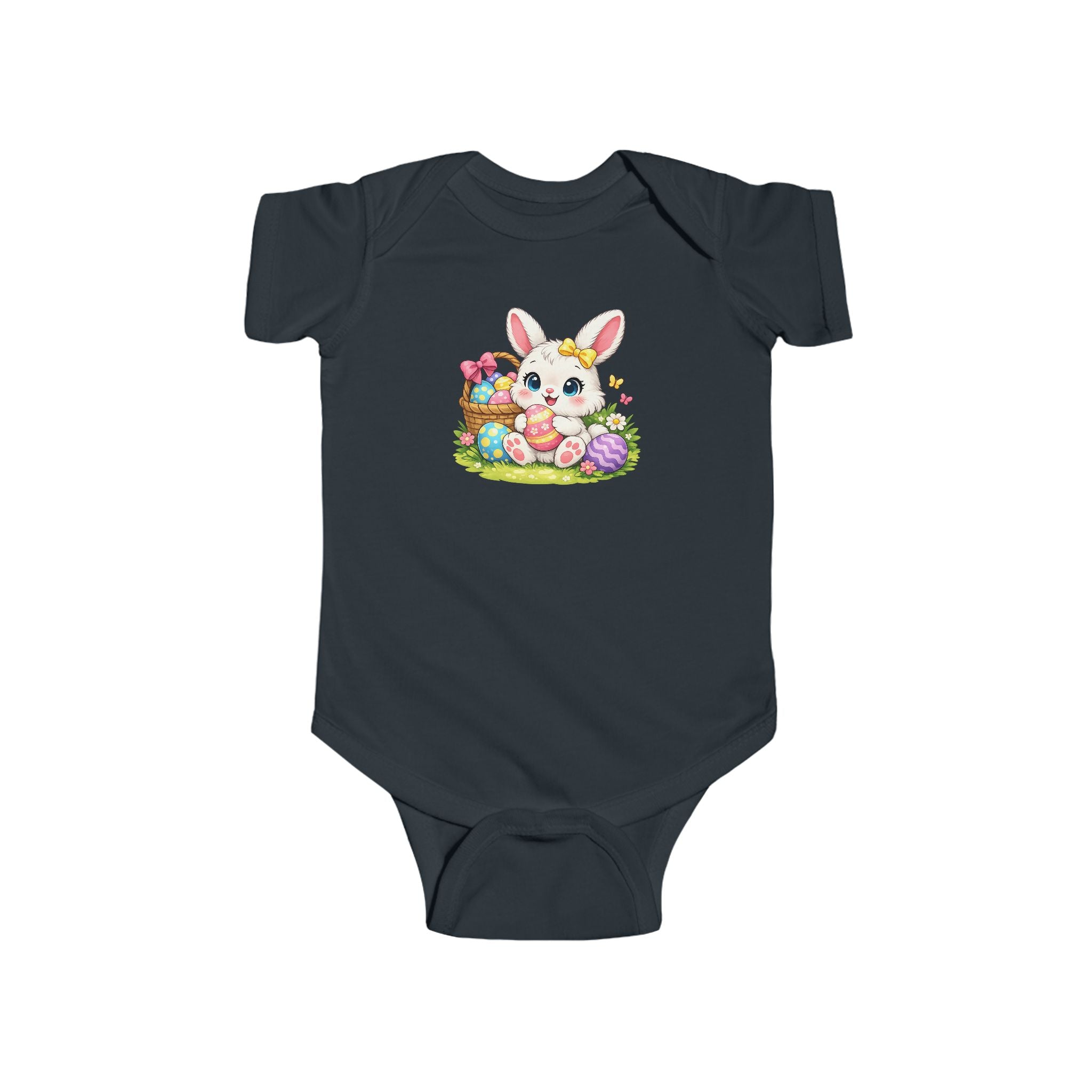 Easter Bunny Infant Bodysuit — Cute Pastel Bunny & Easter Eggs