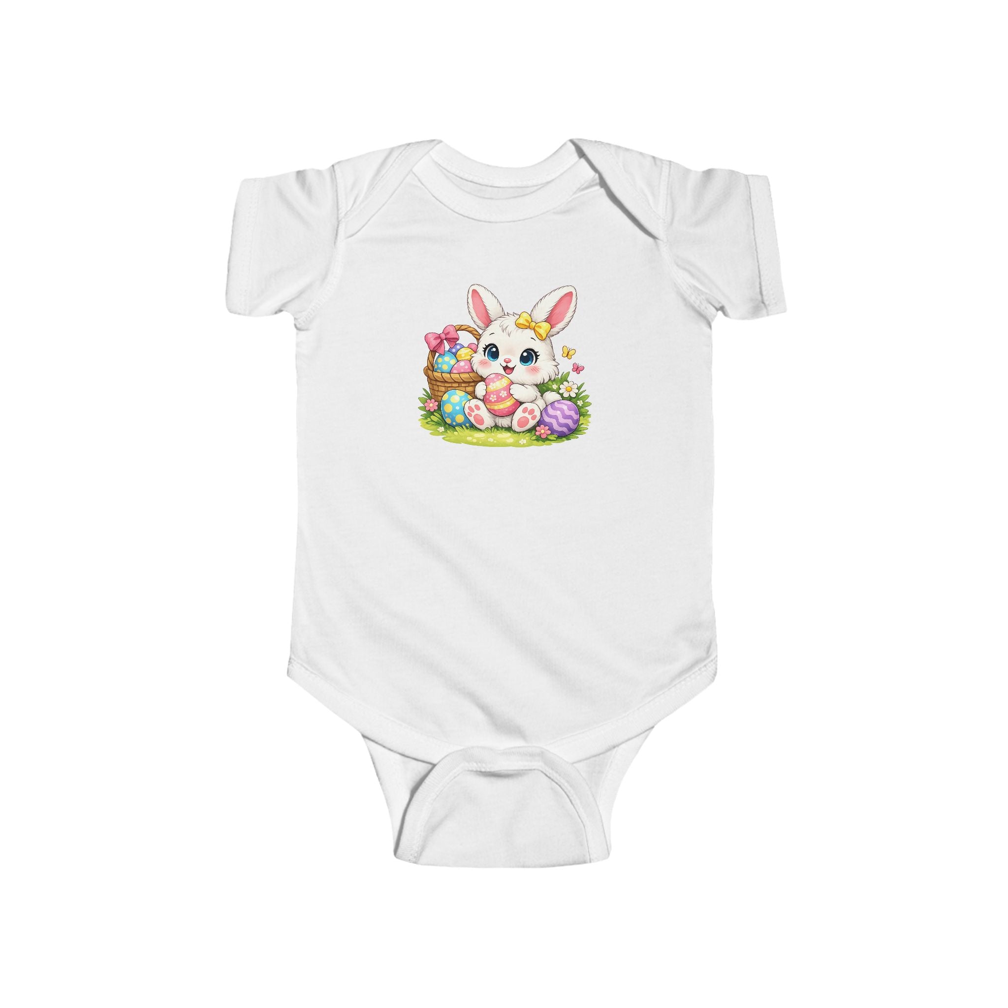 Easter Bunny Infant Bodysuit — Cute Pastel Bunny & Easter Eggs