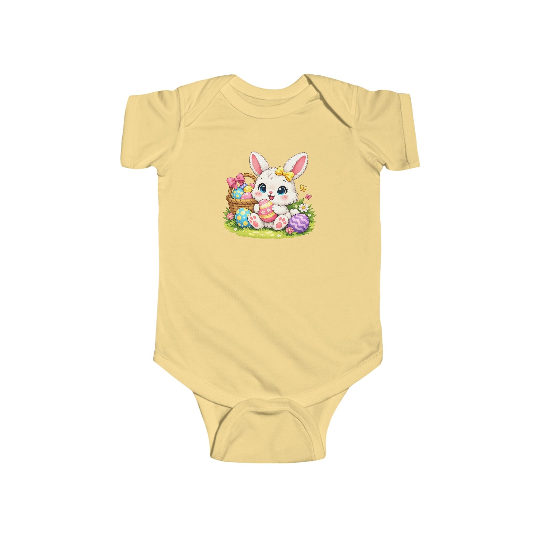 Easter Bunny Infant Bodysuit — Cute Pastel Bunny & Easter Eggs