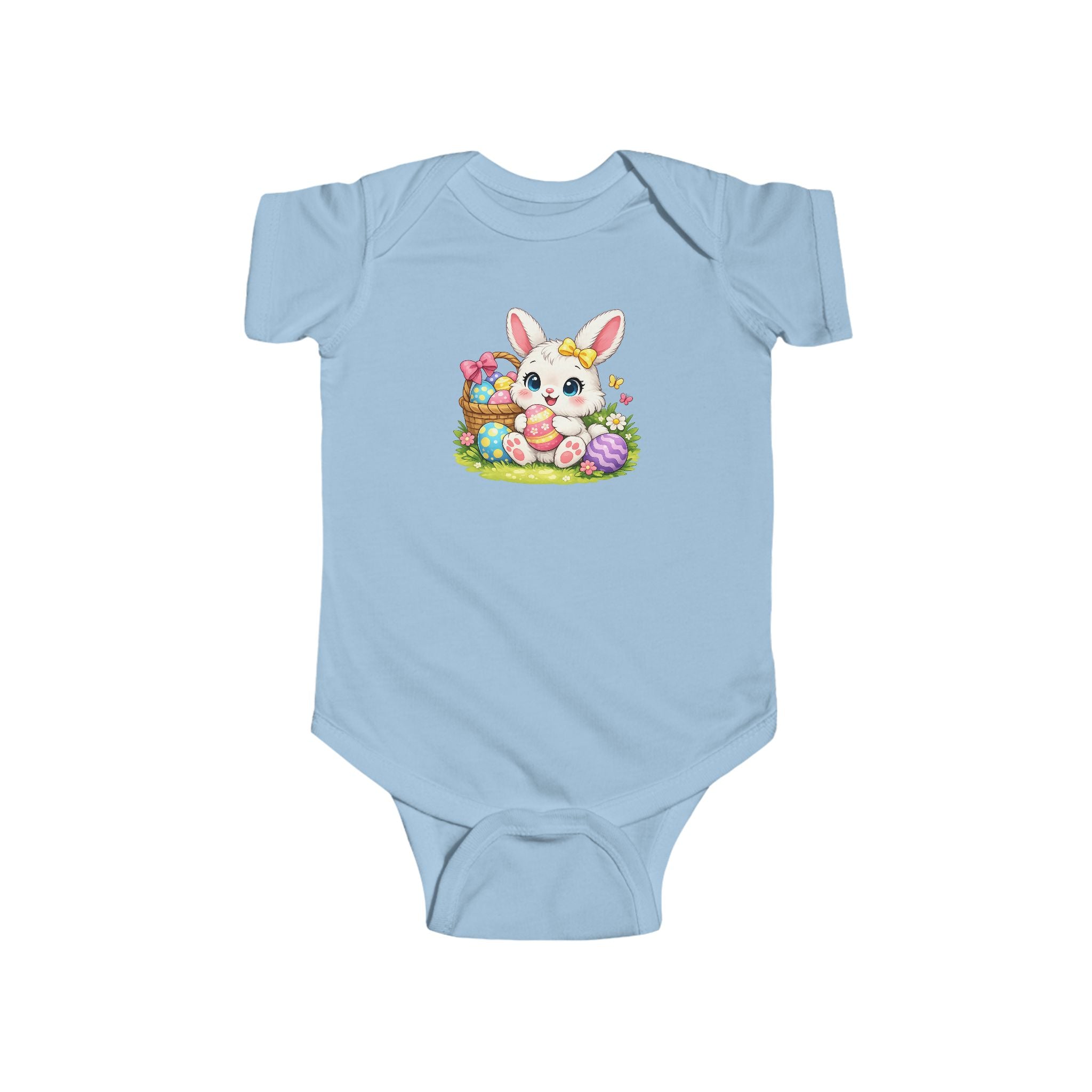 Easter Bunny Infant Bodysuit — Cute Pastel Bunny & Easter Eggs