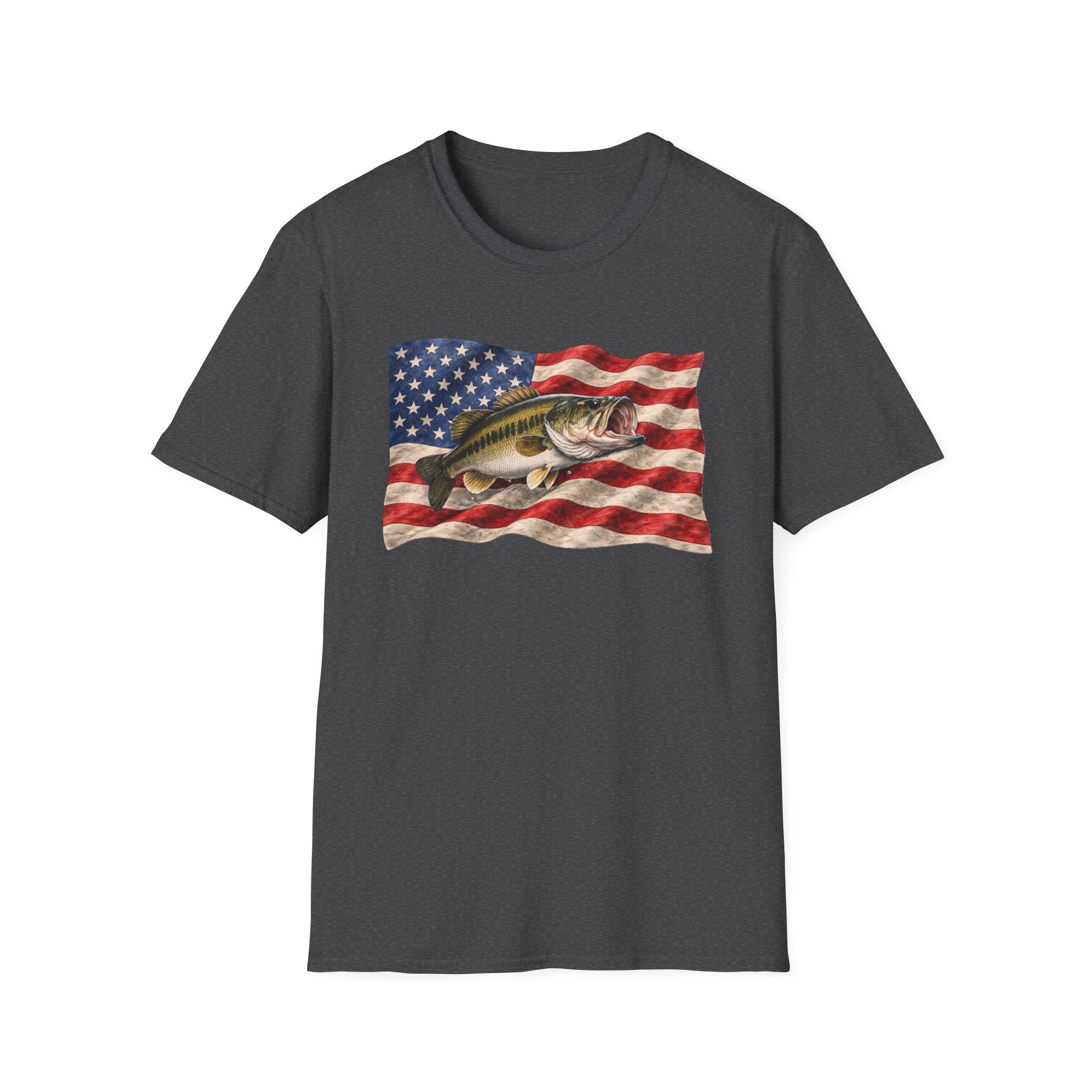 Bass American Flag Unisex Softstyle T-Shirt