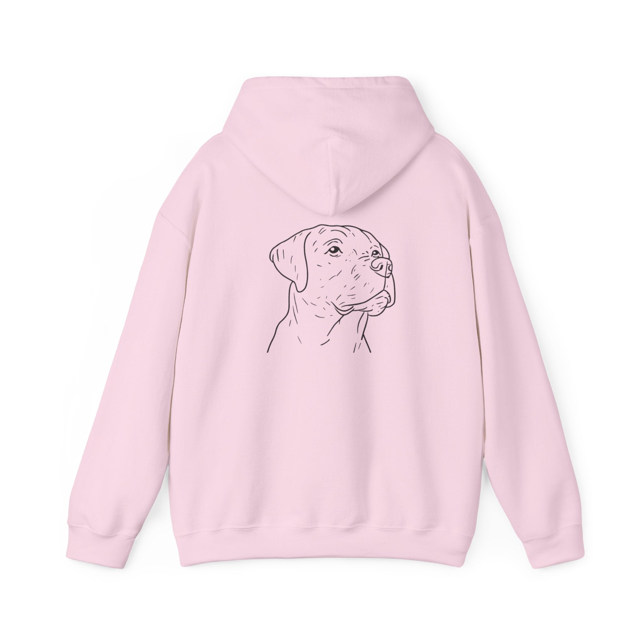 Labrador Retriever Line Art Hoodie | Minimal Dog Portrait, Small Chest Logo