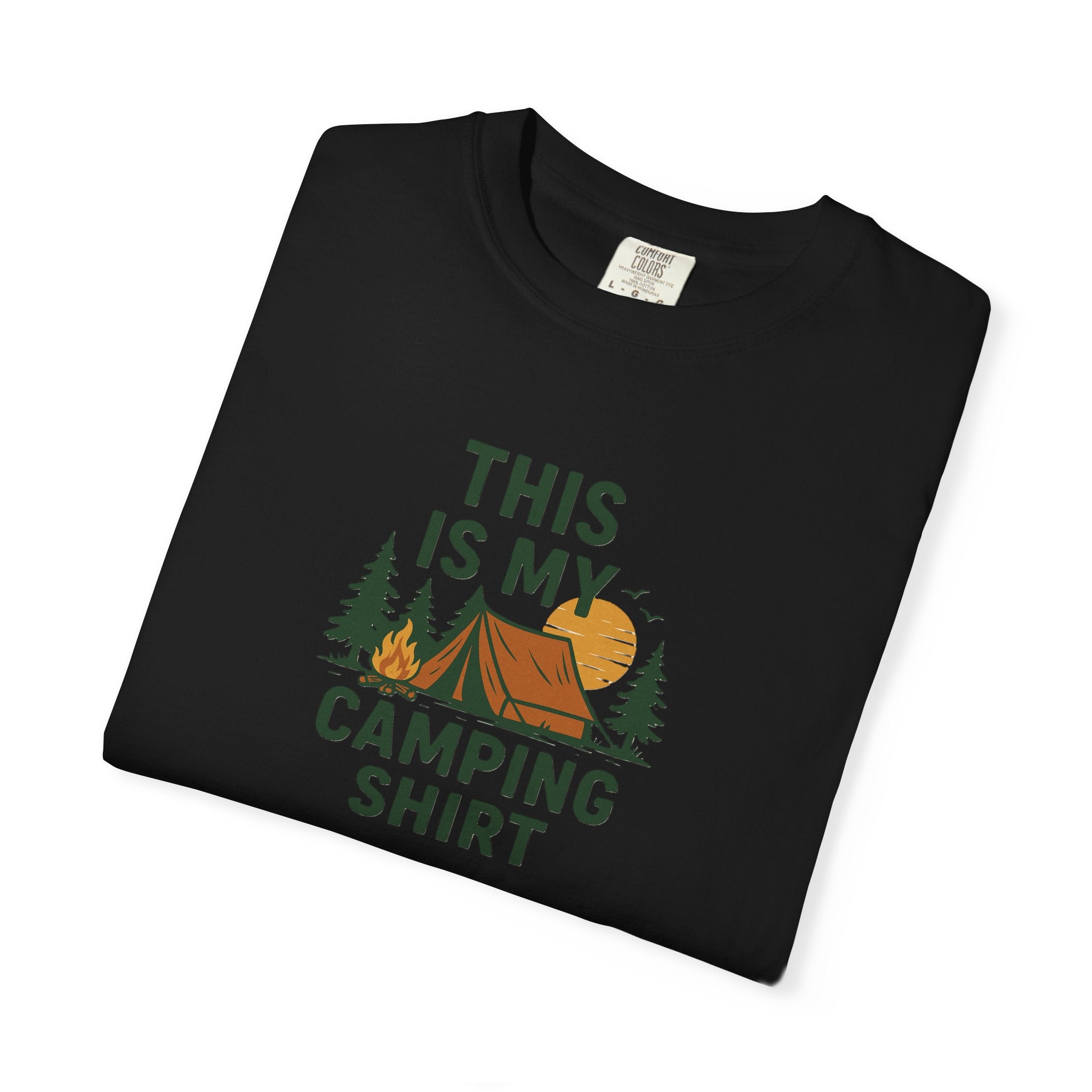 This Is My Camping Shirt T-Shirt | Camping Tent Trees Graphic Tee