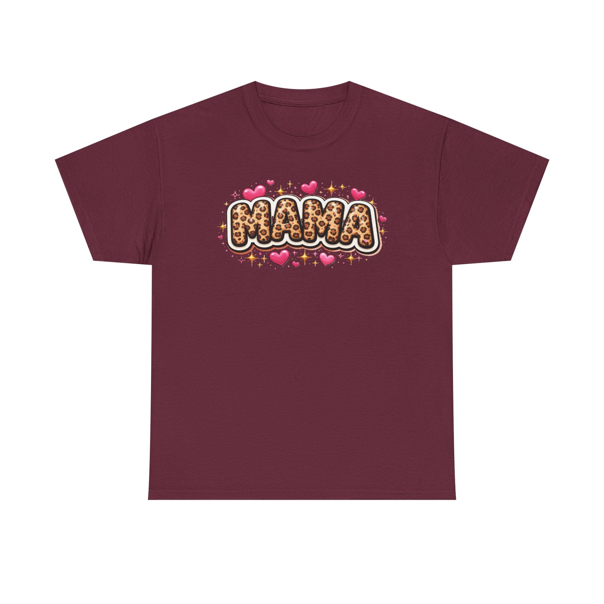 MAMA leopard print Unisex Cotton Tee