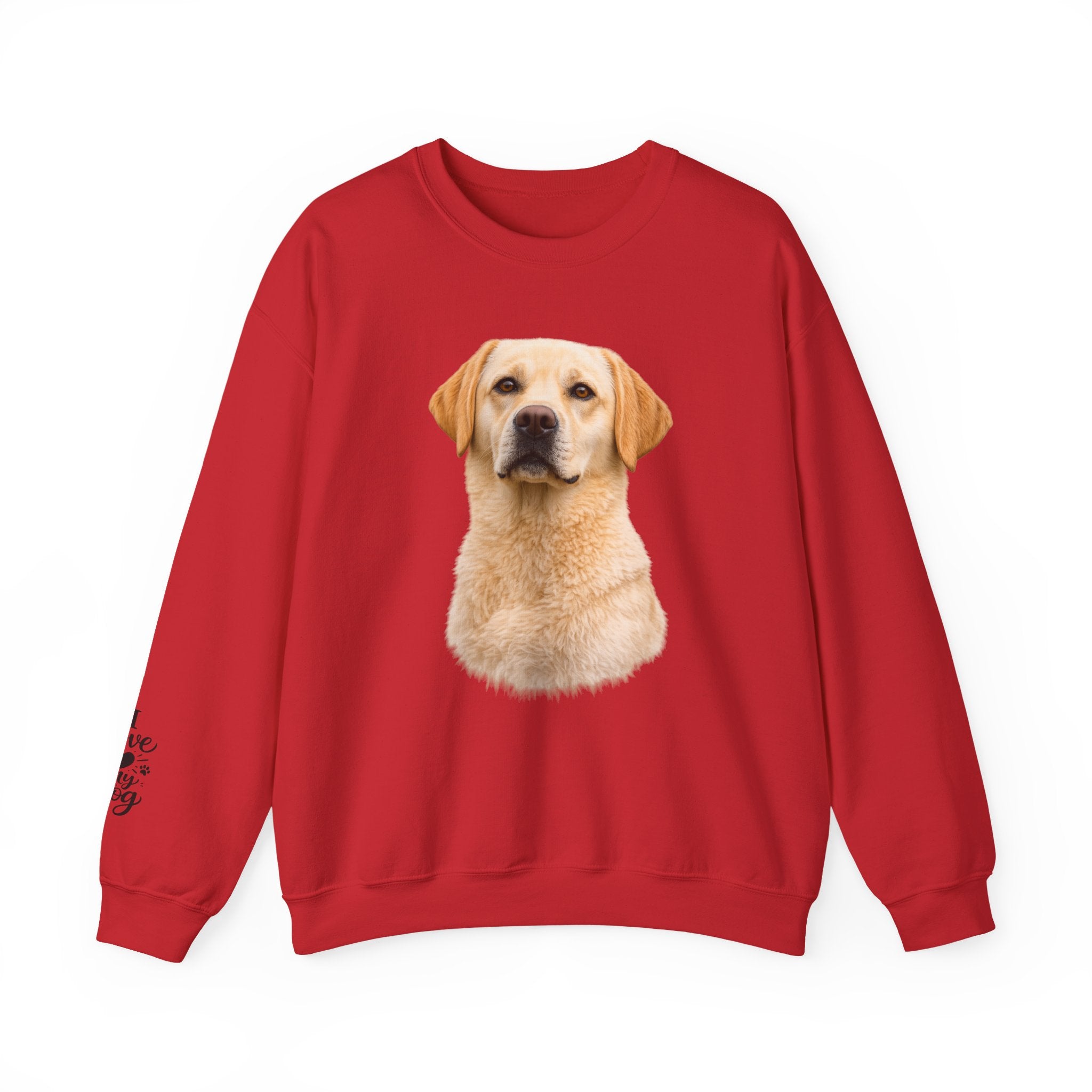 Yellow Labrador Retriever Portrait Sweatshirt | Dog Face Crewneck