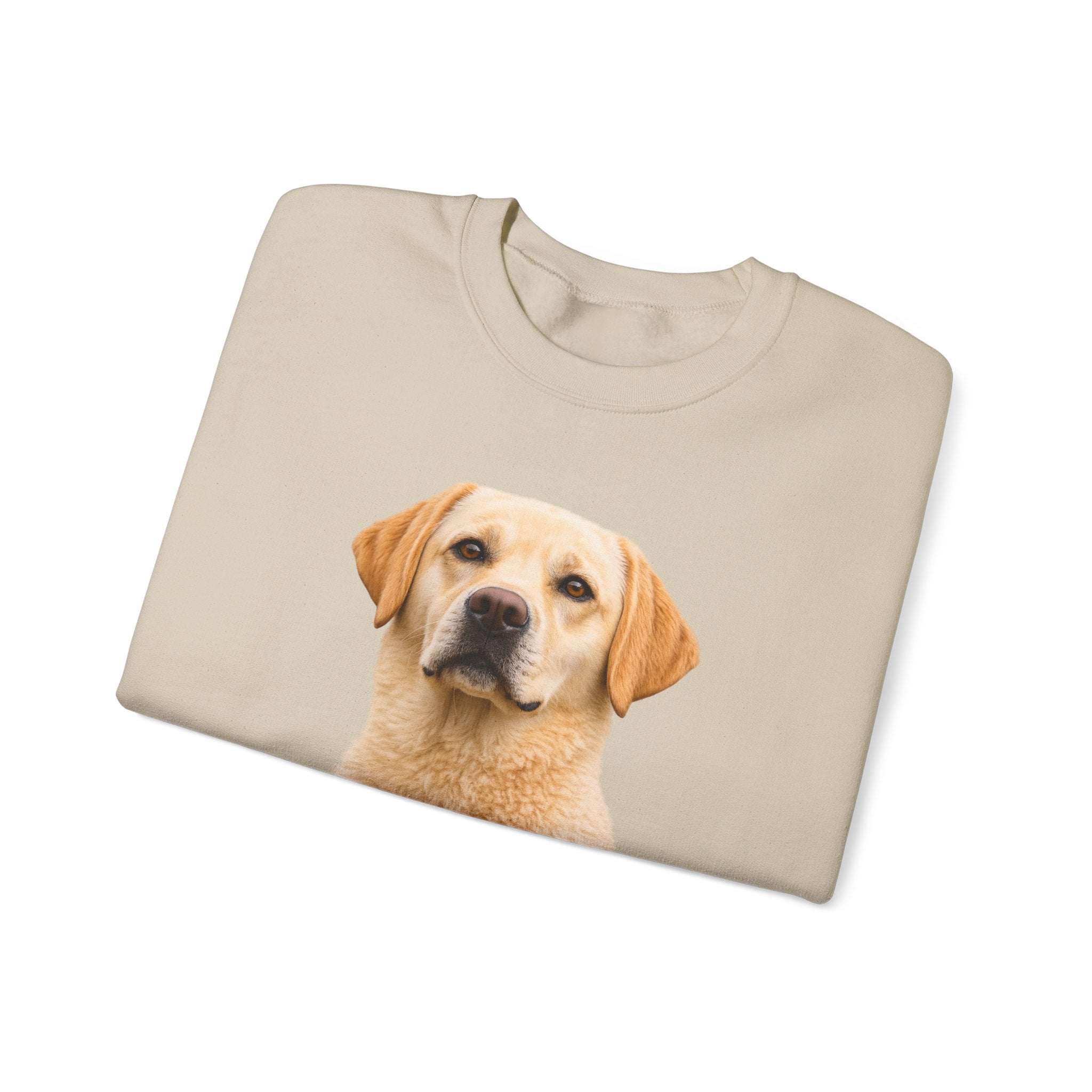 Yellow Labrador Retriever Portrait Sweatshirt | Dog Face Crewneck