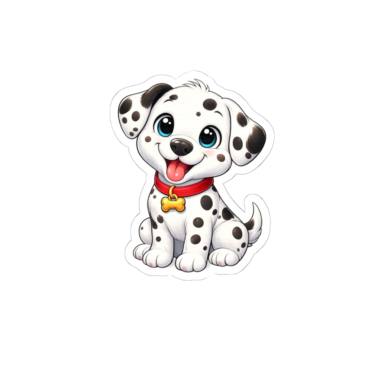 Cute Dalmatian Puppy Sticker Kiss-Cut | Cartoon Dog Vinyl Sticker