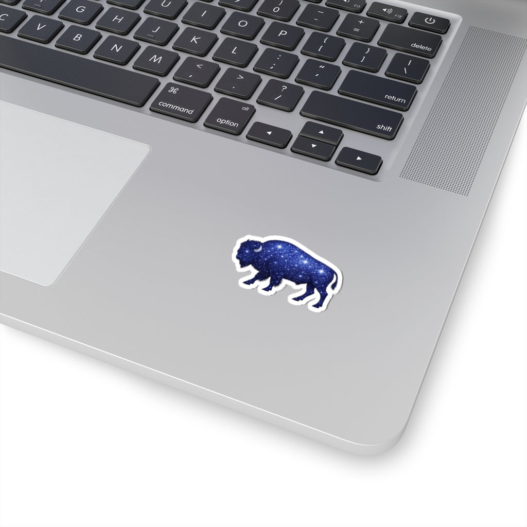 Starry Buffalo Sticker | Galaxy Bison Kiss-Cut Sticker
