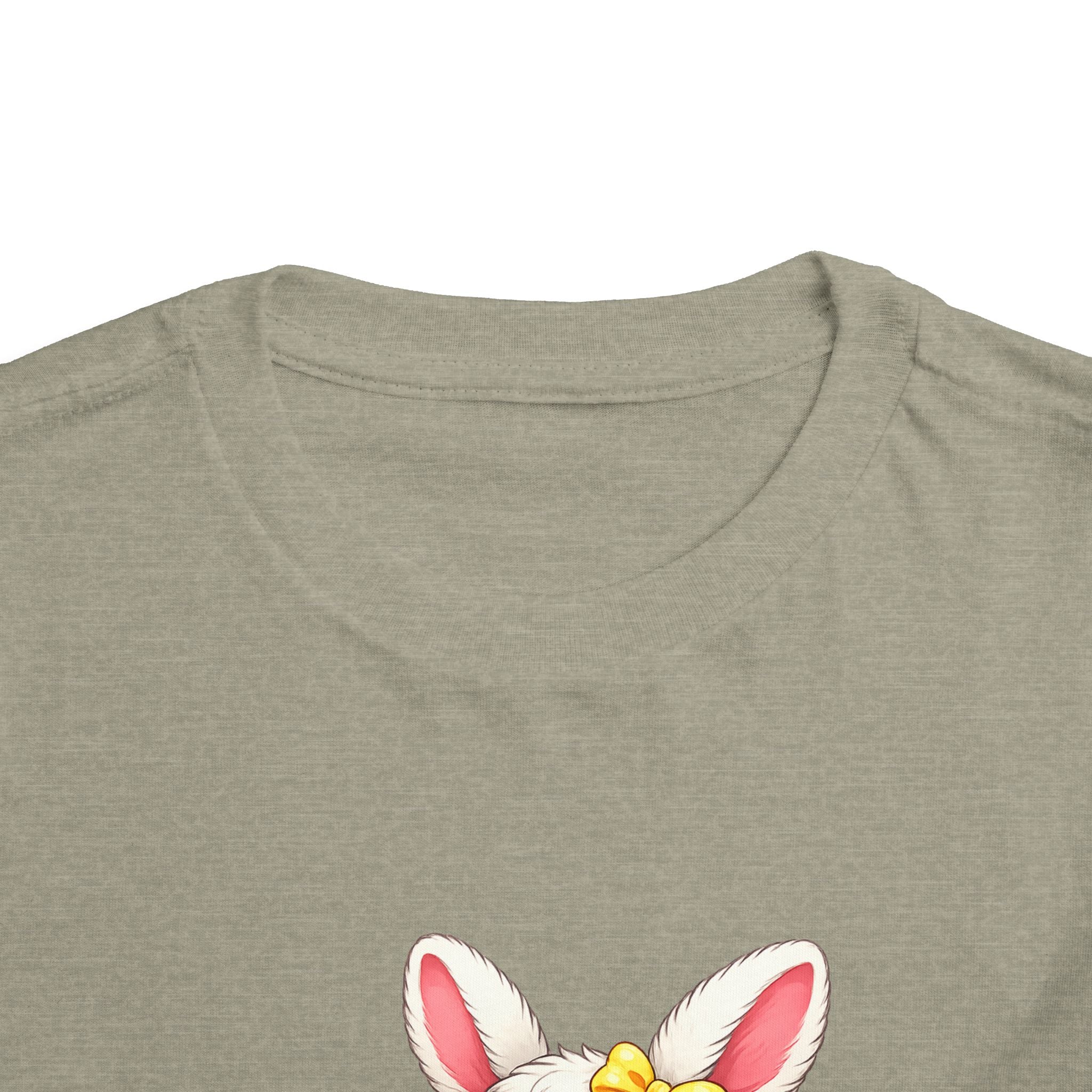 Easter Bunny Toddler Tee — Cute Baby Bunny with Easter Eggs