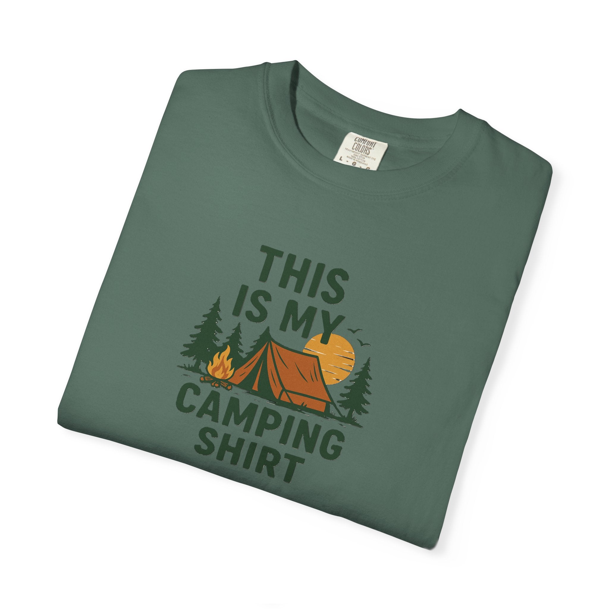 This Is My Camping Shirt T-Shirt | Camping Tent Trees Graphic Tee