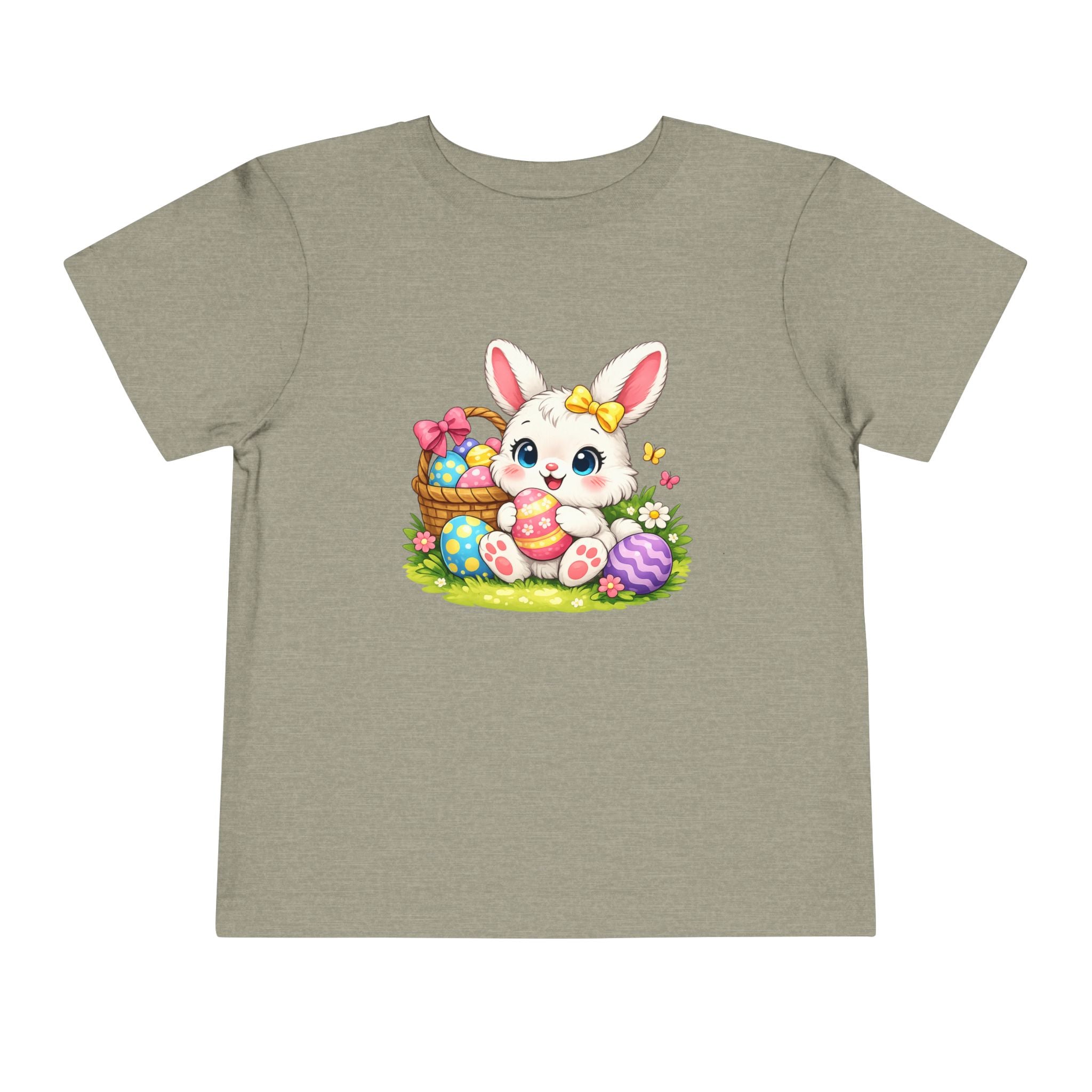 Easter Bunny Toddler Tee — Cute Baby Bunny with Easter Eggs