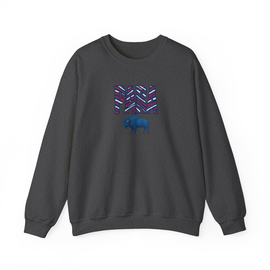 PARA buffalo graphic Sweatshirt | striped text buffalo silhouette