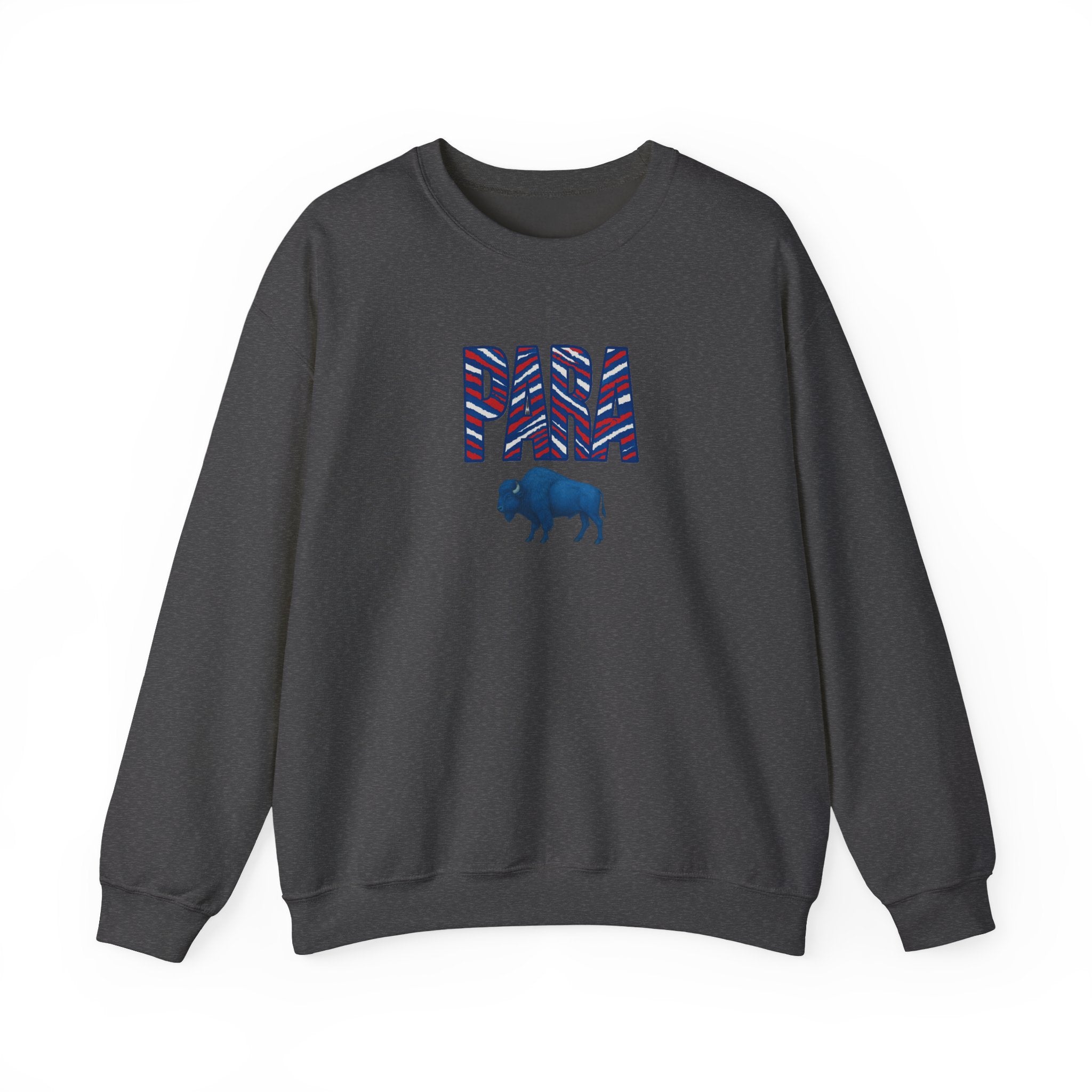 PARA buffalo graphic Sweatshirt | striped text buffalo silhouette