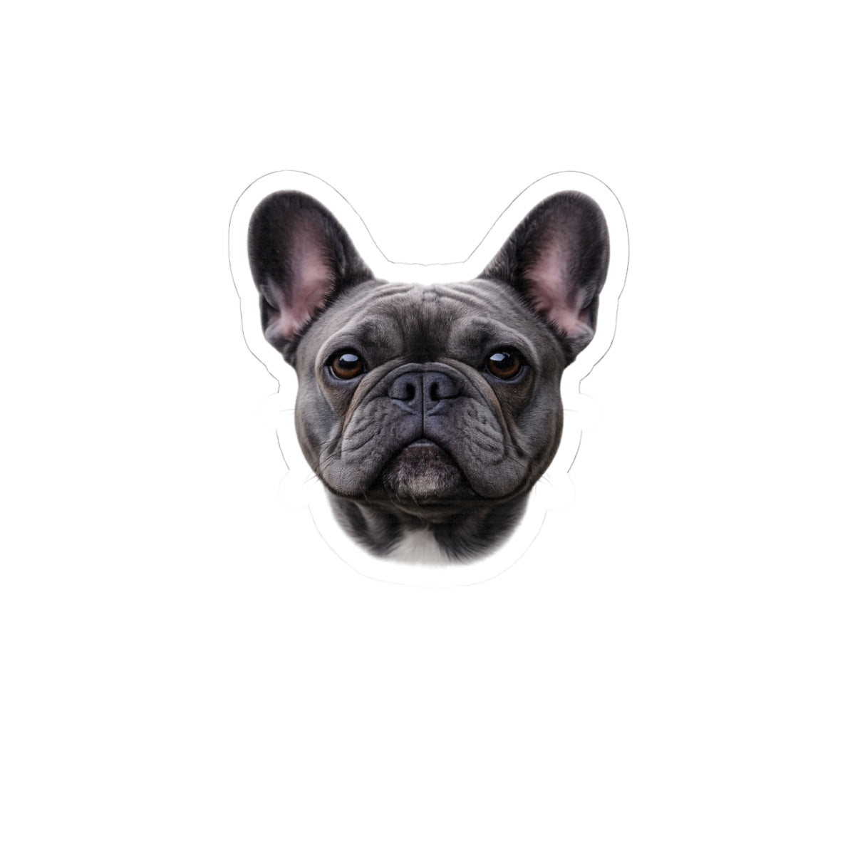 French Bulldog Face Sticker | Kiss-Cut Sticker