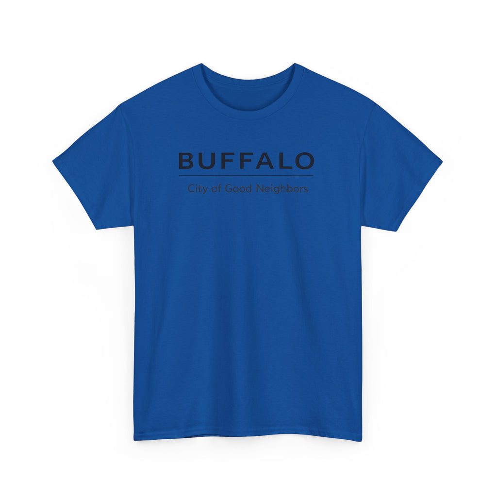Buffalo City of Good Neighbors T-Shirt | Minimal City Text Tee