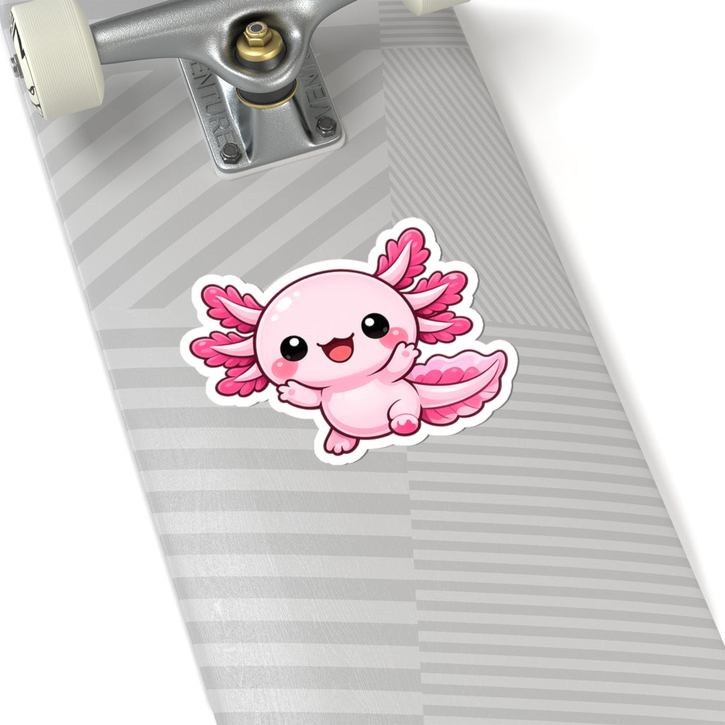 Cute Pink Axolotl Sticker | Kiss-Cut Sticker