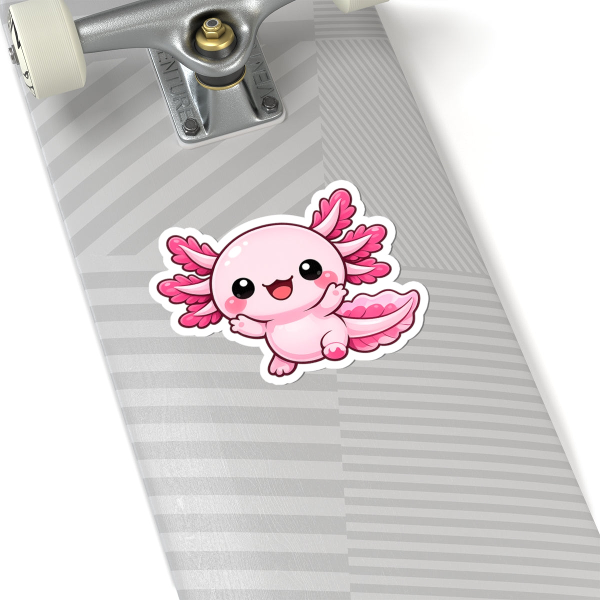 Cute Pink Axolotl Sticker | Kiss-Cut Sticker
