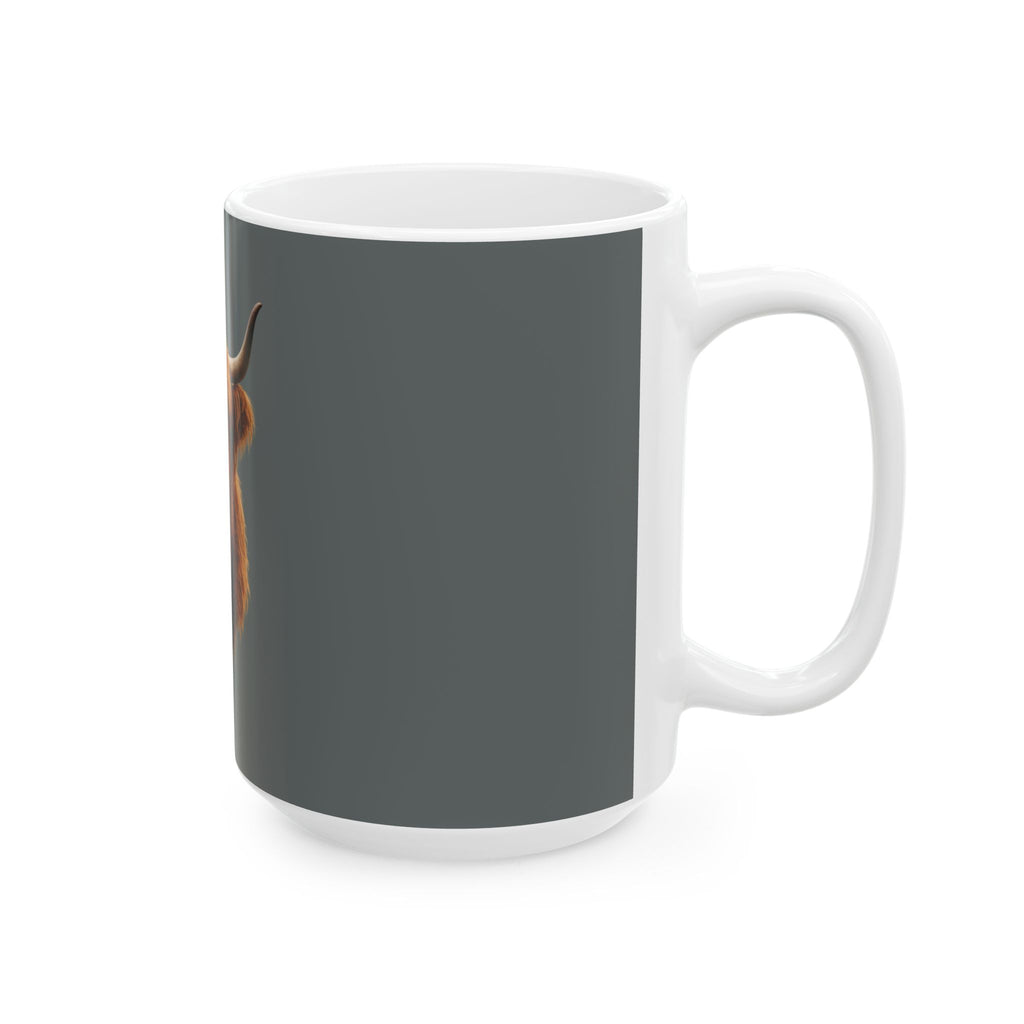 Highland Cow Head Mug | Ceramic Coffee Mug
