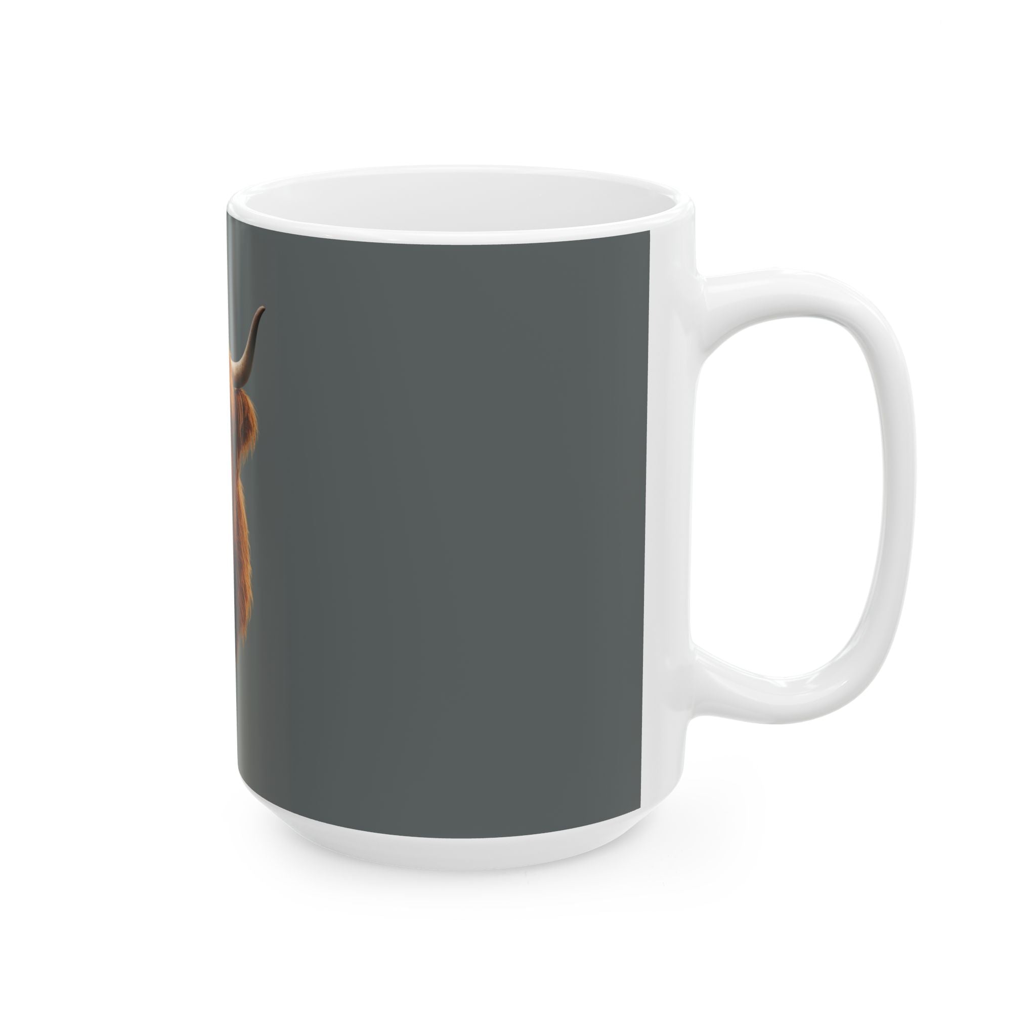 Highland Cow Head Mug | Ceramic Coffee Mug