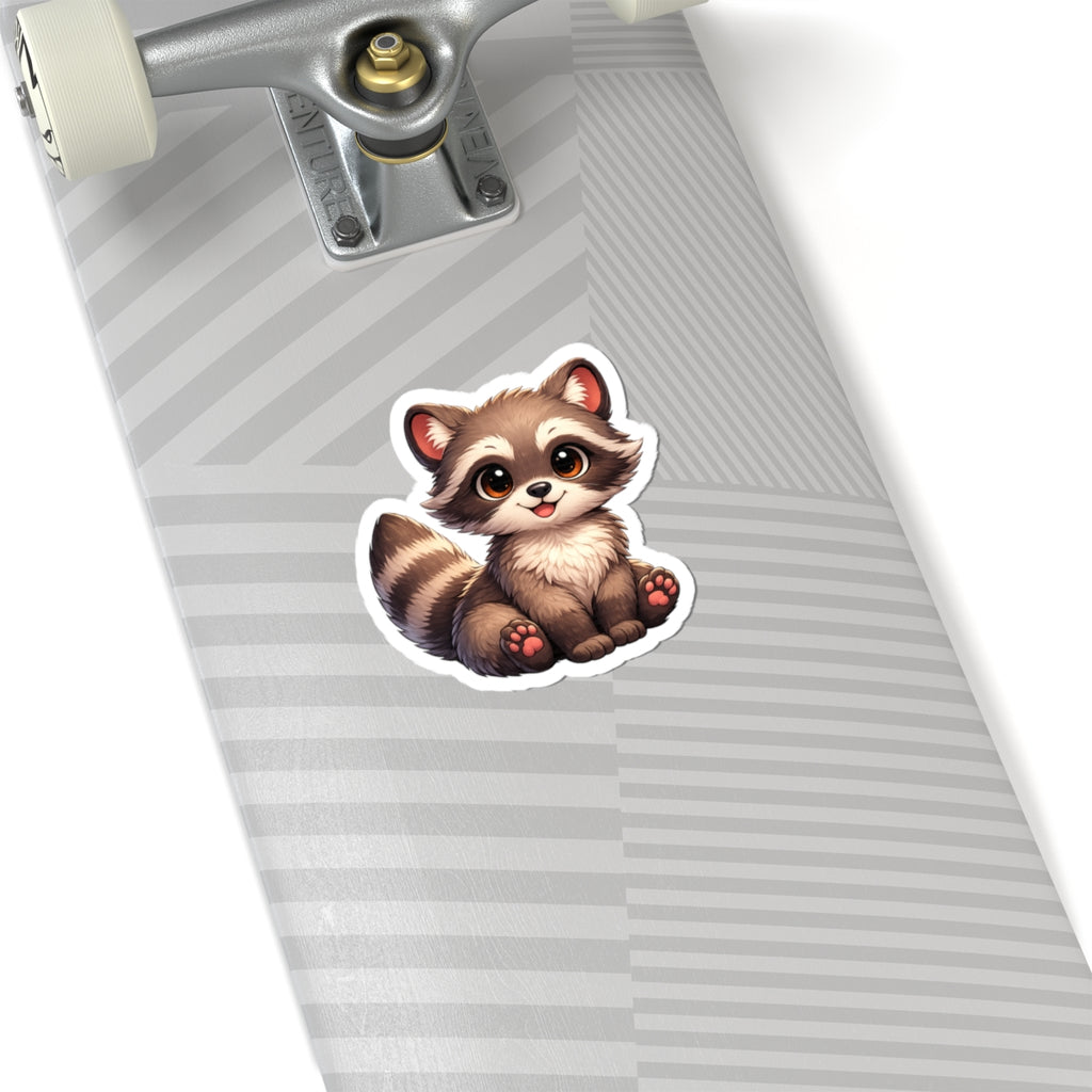 Cute Baby Raccoon Kiss-Cut Sticker | Cute Animal Vinyl Sticker