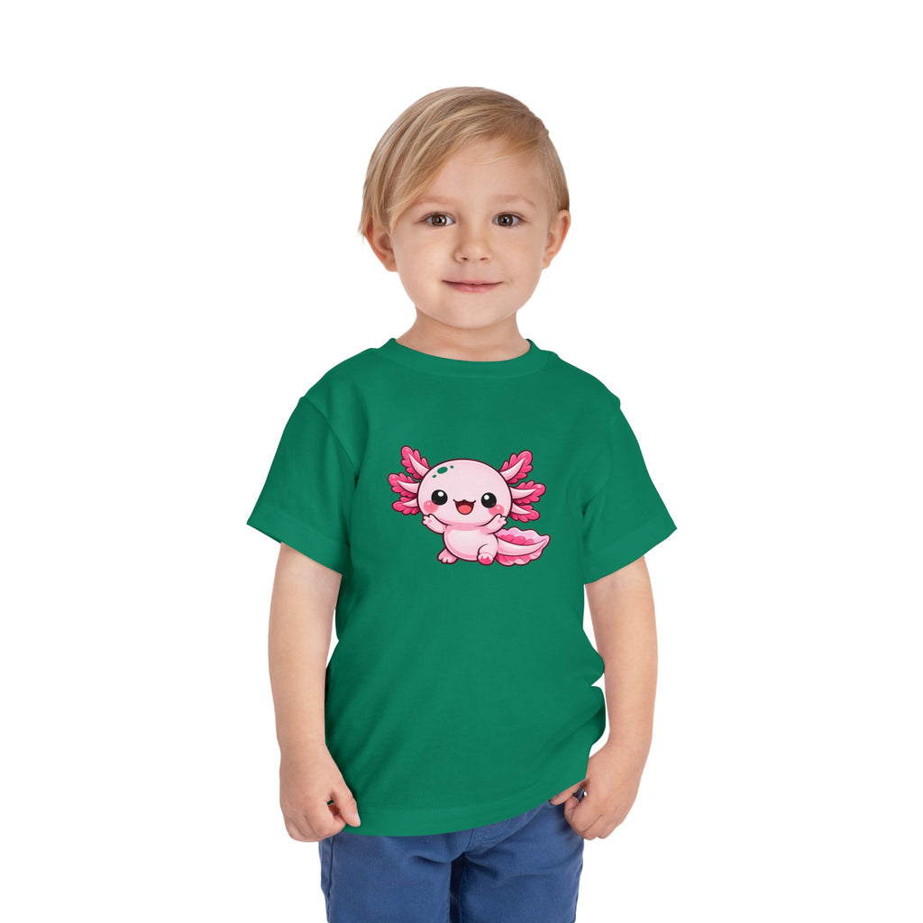 Pink Axolotl Illustration Toddler Tee | Cute Amphibian Shirt