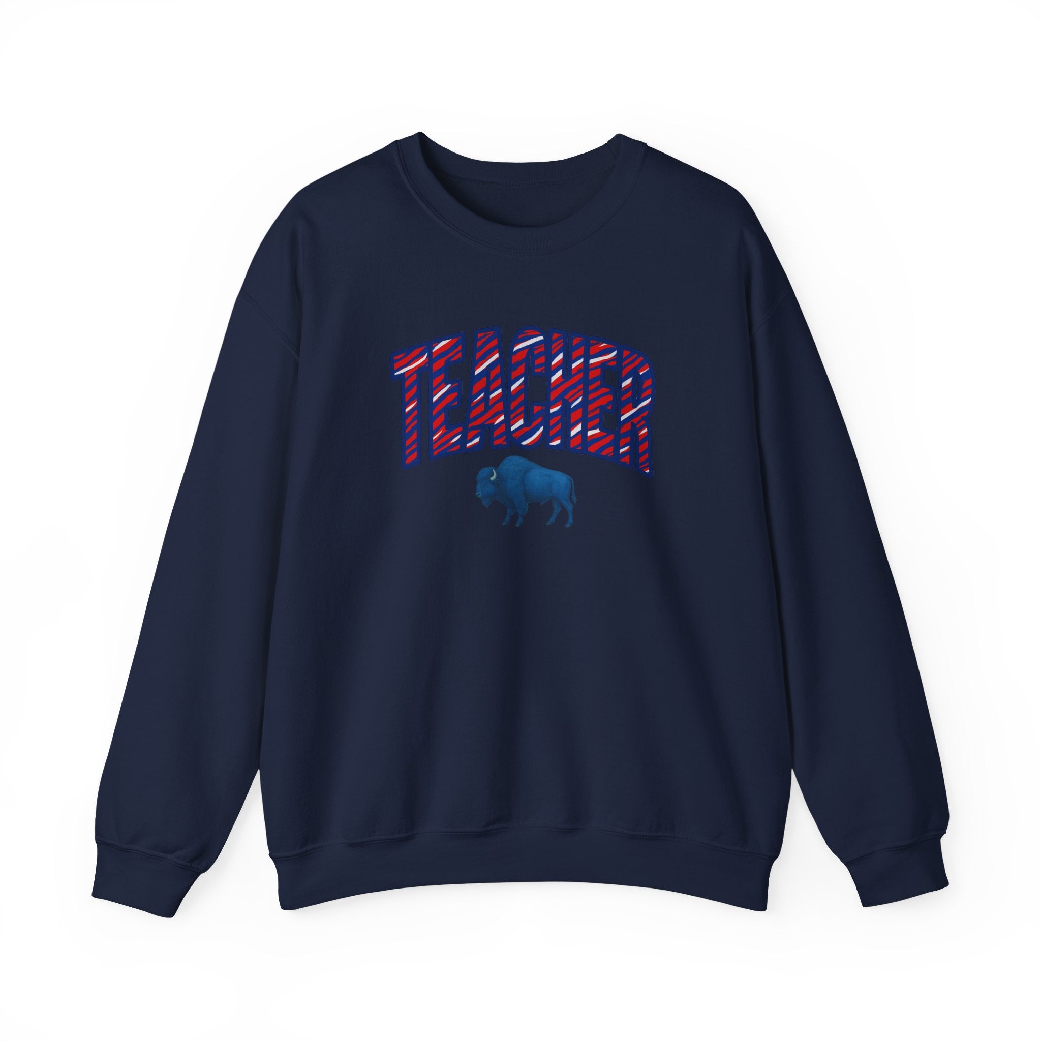 Teacher buffalo plaid arch Sweatshirt | Teacher crewneck