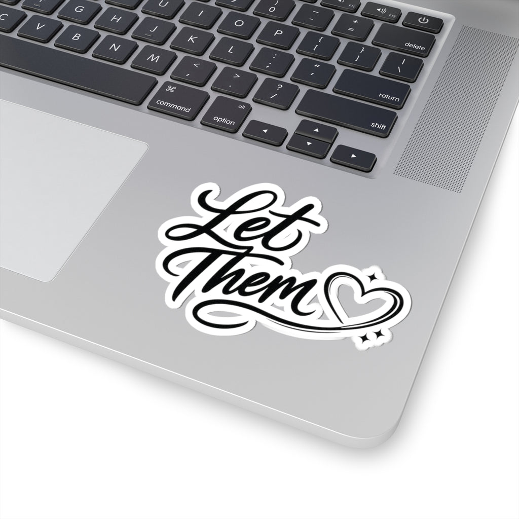 Let Them Script Heart sticker | Kiss-Cut Sticker
