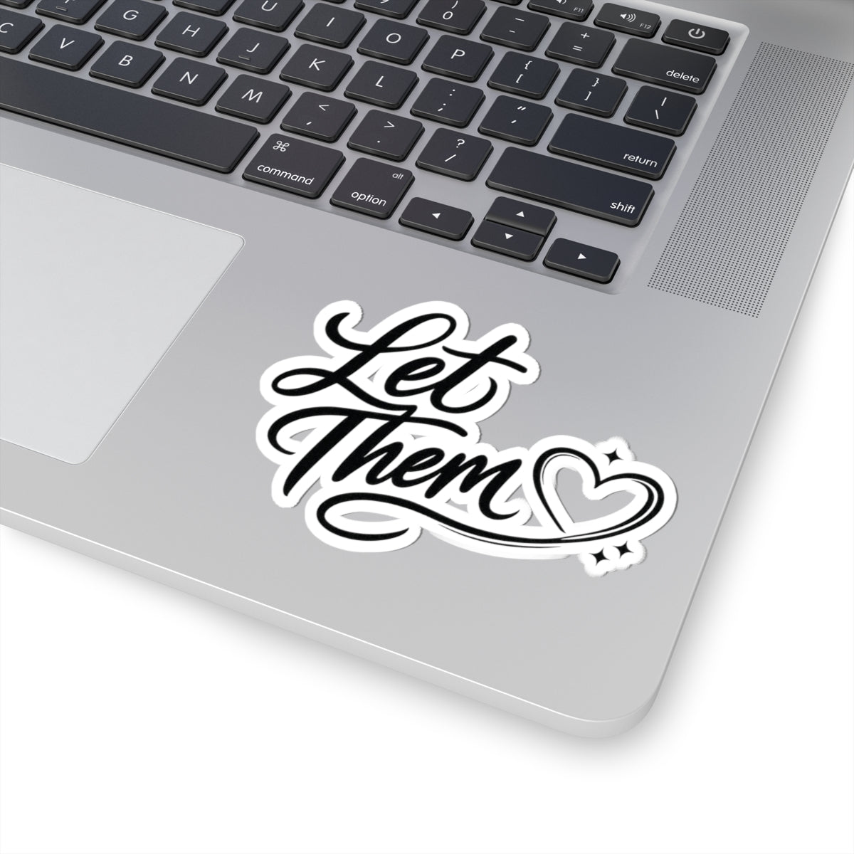Let Them Script Heart sticker | Kiss-Cut Sticker