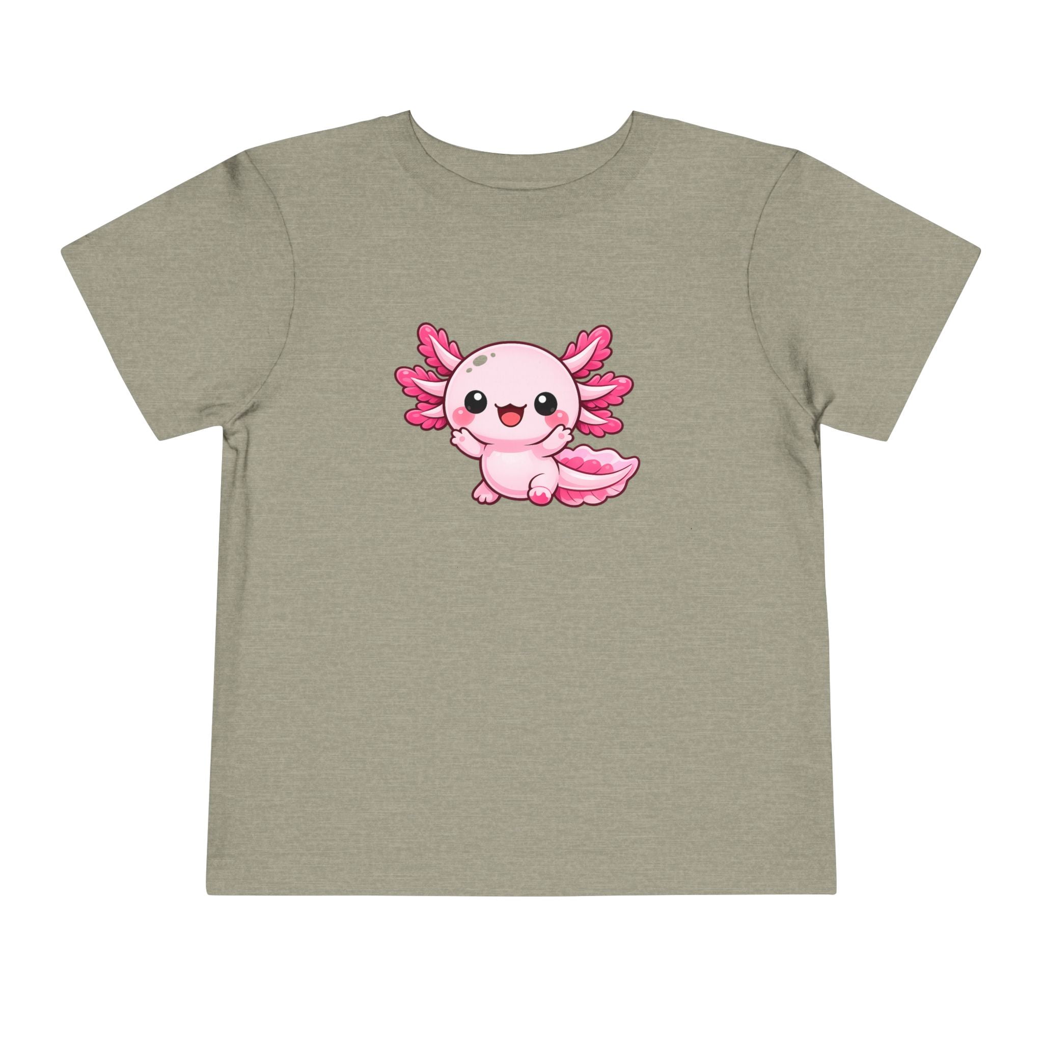 Pink Axolotl Illustration Toddler Tee | Cute Amphibian Shirt