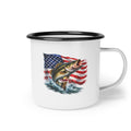 American Flag Camper Enamel Camp Cup – Patriotic Outdoor Coffee Mug