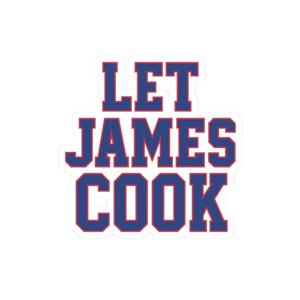 Let James Cook sticker | Kiss-cut vinyl decal