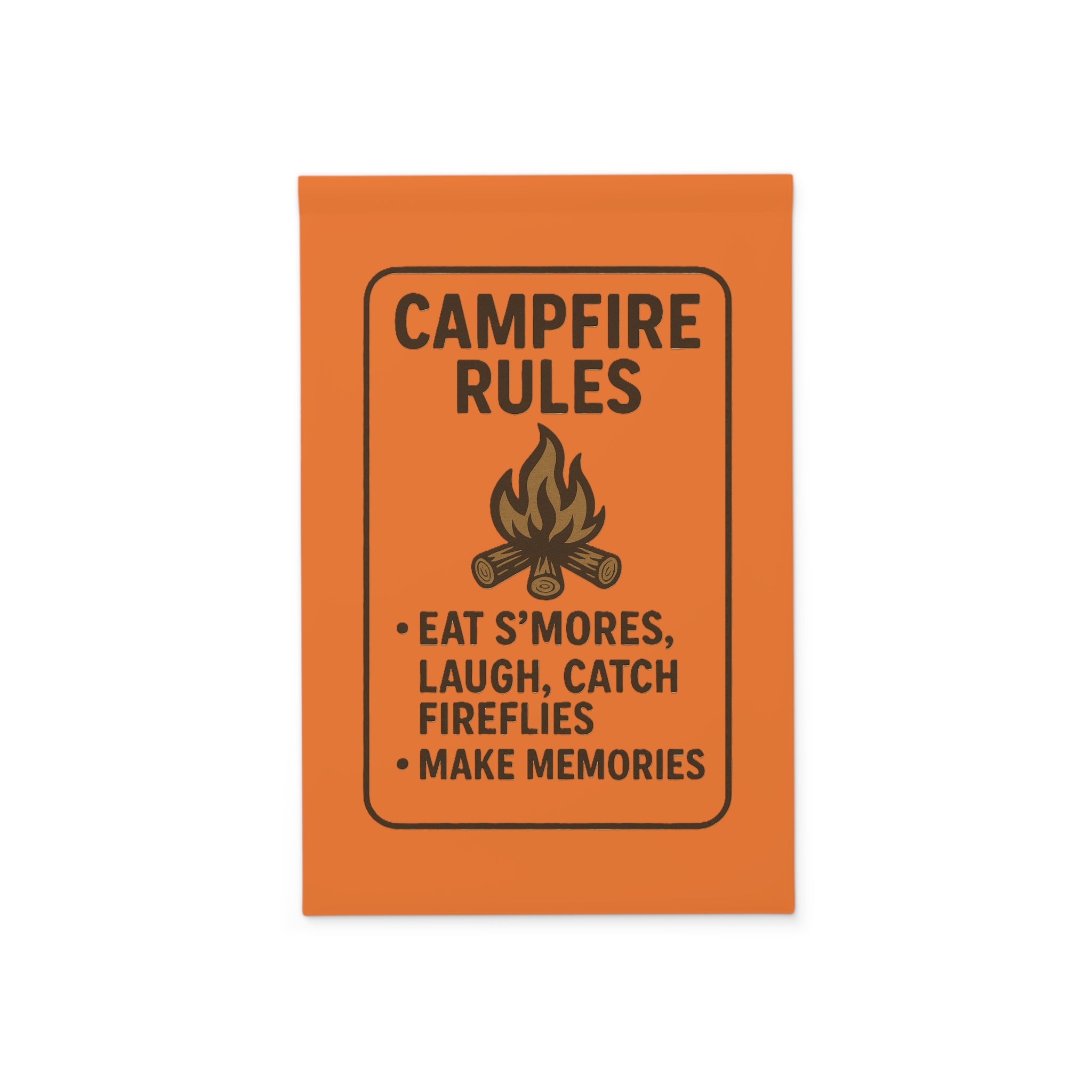 Campfire Rules Garden Banner | Outdoor Camping Sign, S'mores Firefly Memories