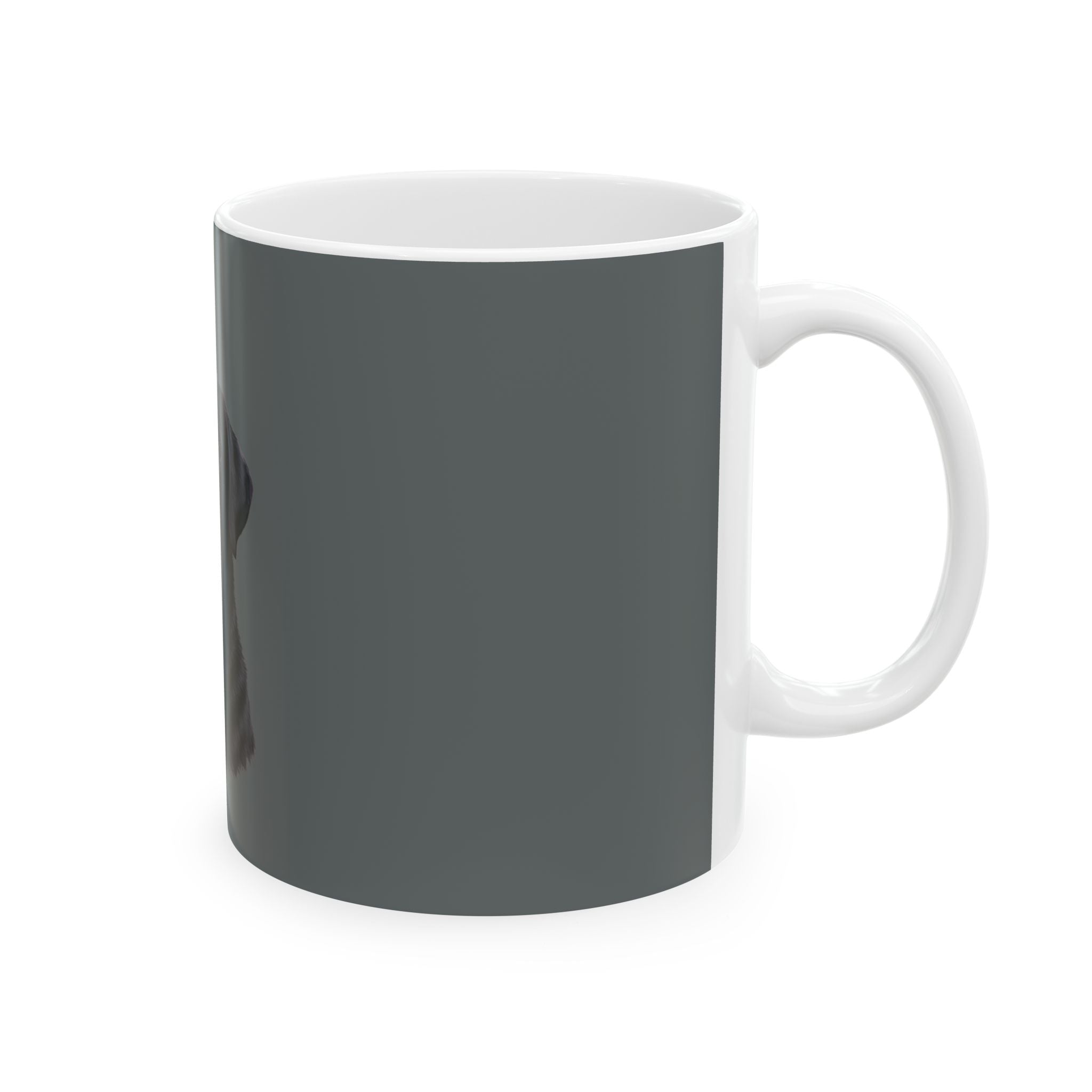 Black Labrador Portrait Mug | Dog Face Coffee Mug, Pet Lover Ceramic Mug