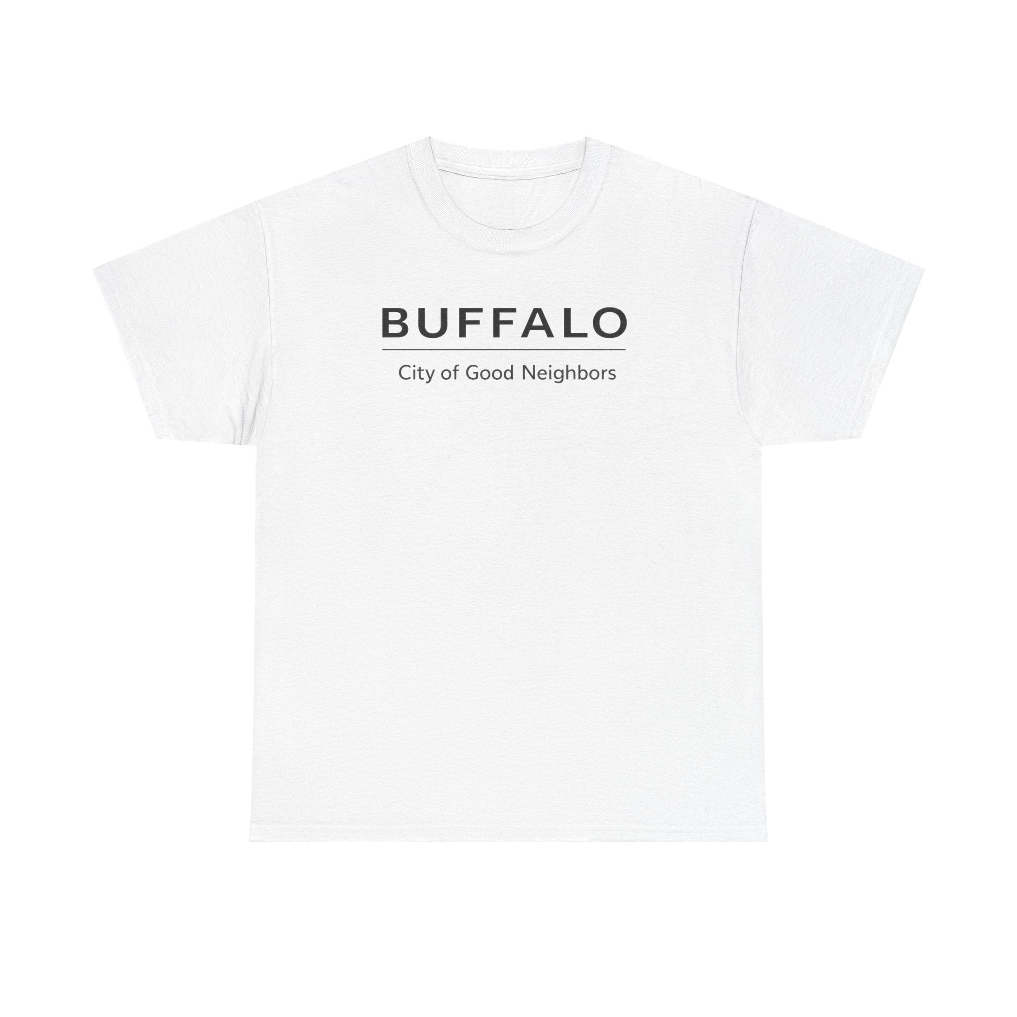 Buffalo City of Good Neighbors T-Shirt | Minimal City Text Tee