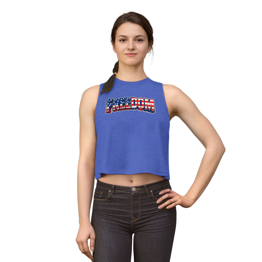 Freedom Graphic Crop Top — American Flag Patriotic Women's Tank